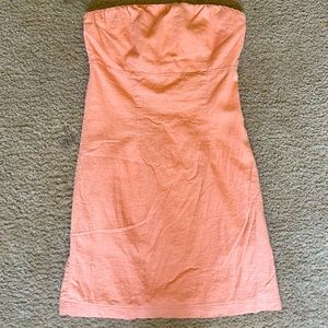 Peach strapless dress size small